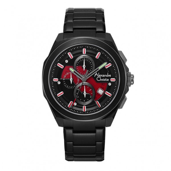 Alexandre Christie AC 6645 Black Red Steel MCBIPBARE